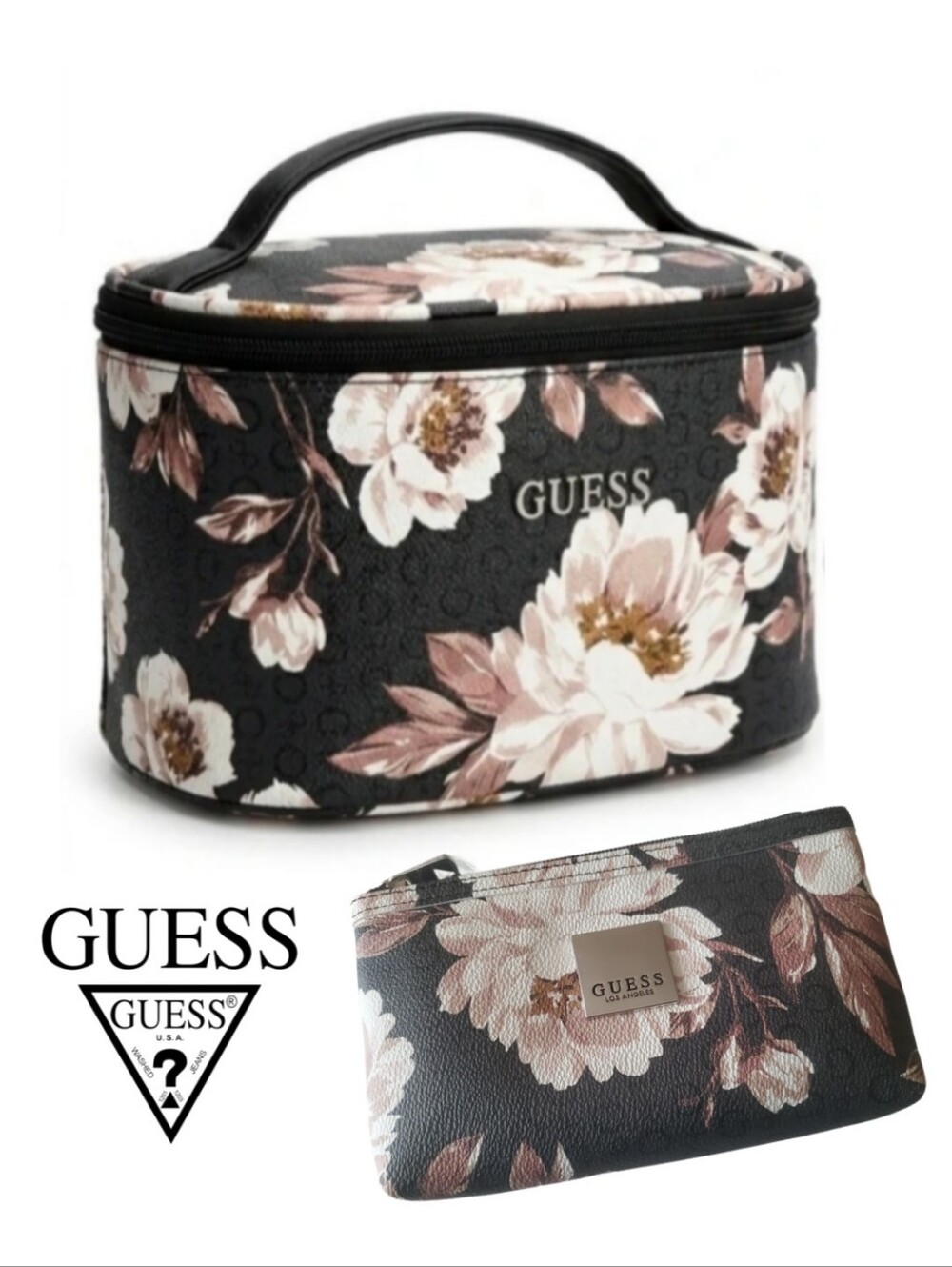 Guess Floral Cosmetic & Travel Case